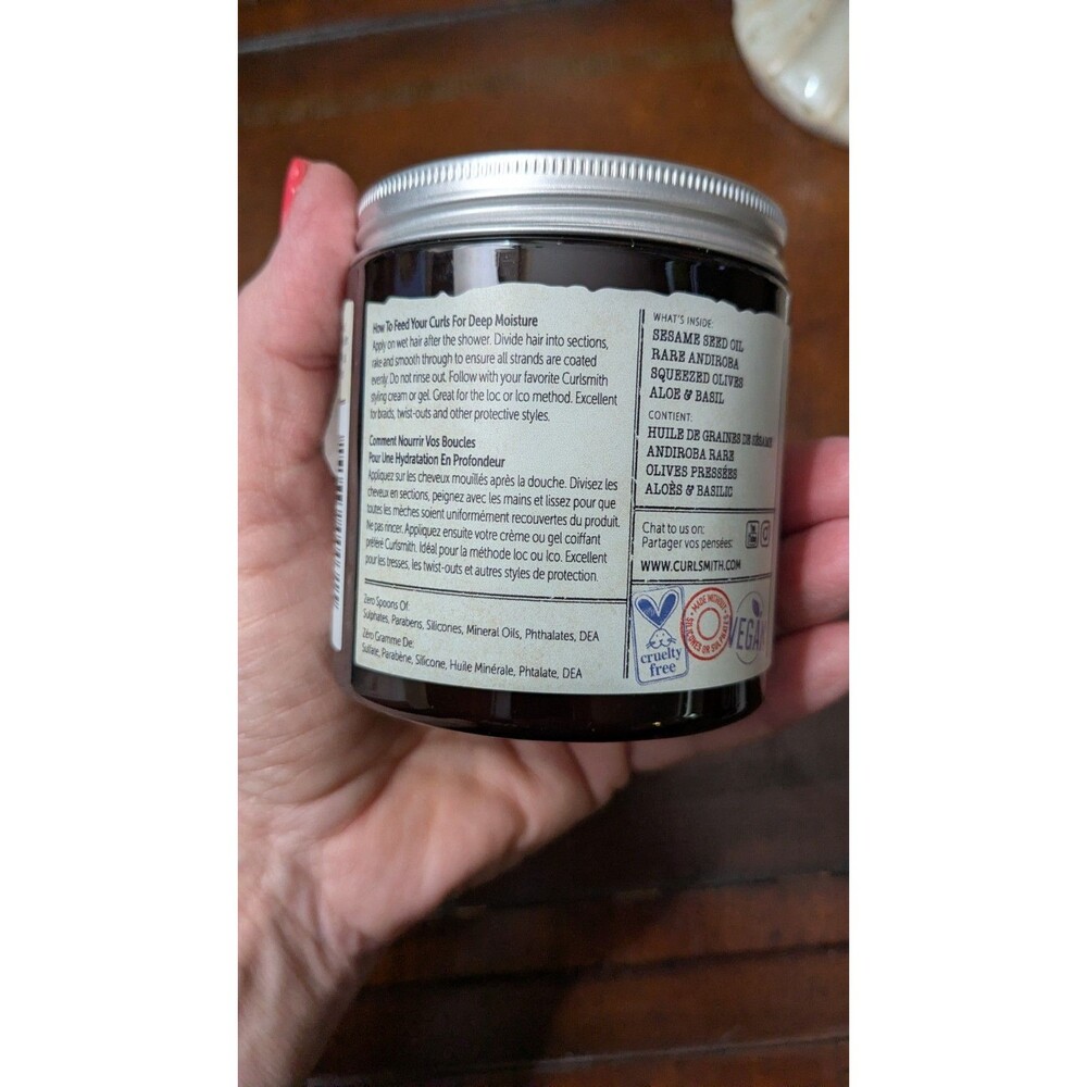 New CURLSMITH - Curl Conditioning Oil in Cream - Vegan Leave in Conditioner 8oz - Picture 3 of 6